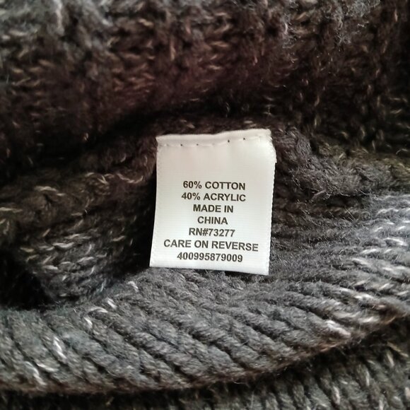 Elle Womens Cowl Neck Sleeveless Vest Cable Knit Sweater Gray  Medium Women's - Picture 5 of 5